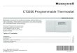 Honeywell Thermostat Manual Pdf - 69-1631 - CT3200 … · 2016. 10. 13. · Make sure that the CT3200 is the correct thermostat for your heating/cooling system. Read the compatibility