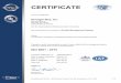 QM15 10002309 QM15 EN 9001 2015... · 2021. 6. 17. · ISO 9001 : 2015 Certificate registration no. Date of original certification Date of revision Date of certification Valid until