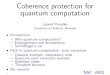Coherence protection for quantum computation