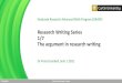 Research Writing Series 1/7 The argument in research writing