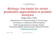 Biology: the basis for smart proteomic approaches to 