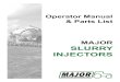 Operator Manual & Parts List - Major Equipment