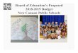 Board of Education’s Proposed 2018-2019 Budget New Canaan 