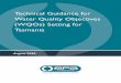 Technical Guidance for Water Quality Objectives Setting 