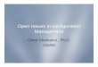 Open Issues in configuration Management