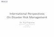 International Perspectives On Disaster Risk Management