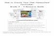 How to Create Your Own Homeschool Curriculum: Grade 2 3 