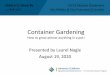 Container Gardening - Retirement Center
