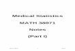 Medical Statistics MATH 38071 Notes (Part I)