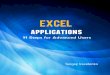 Excel Applications. 11 Steps for Advanced Users