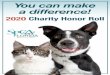 2020 Charity Honor Roll
