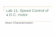 Lab 8. Speed Control of a D.C. motor