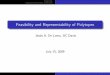 Feasibility and Representability of Polytopes