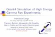 Geant4 Simulation of High Energy Gamma Ray Experiments