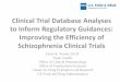 Clinical Trial Database Analyses to Inform Regulatory 