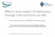Effects and impact of behaviour change interventions on ABs