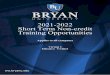 2021-2022 Short Term Non-credit Training Opportunities