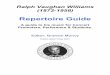 Repertoire guide - Ralph Vaughan Williams Society