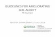 GUIDELINES FOR AMELIORATING SOIL ACIDITY