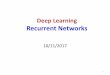 Deep Learning Recurrent Networks