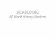 2019-2020 DBQ AP World History; Modern