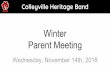Winter Parent Meeting - Colleyville Heritage Band