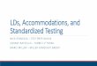 LDs, Accommodations, and Standardized Testing