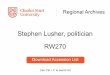 Stephen Lusher, politician RW270