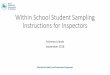 Within School Student Sampling Instructions for Inspectors