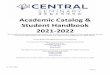 Academic Catalog & Student Handbook 2021-2022
