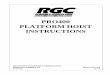 PRO400 PLATFORM HOIST INSTRUCTIONS - RGC