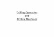 Drilling Operation and Drilling Machines