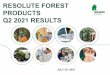 RESOLUTE FOREST PRODUCTS Q2 2021 RESULTS