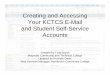 Cti dA iCreating and Accessing Your KCTCS EYour KCTCS E 