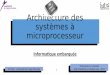 Architecture des syst¨mes   microprocesseur