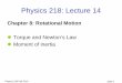 Physics 218: Lecture 14