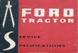 Ford Tractor Service Specifications
