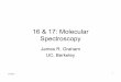 16 & 17: Molecular Spectroscopy