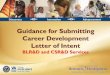 Guidance for Submitting Career Development Letter of Intent