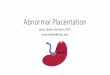 Abnormal Placentation