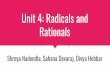Unit 4: Radicals and Rationals