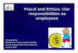 Fraud and Ethics: Our responsibilities as employees