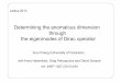 Determining the anomalous dimension through the eigenmodes 