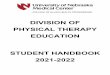 DIVISION OF PHYSICAL THERAPY EDUCATION STUDENT …