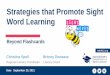 Strategies that Promote Sight Word Learning