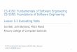 CS 4350: Fundamentals of Software Engineering CS 5500 