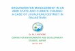 GROUNDWATER MANAGEMENT IN AN ARID STATE AND …