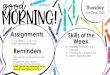 Assignments Skills of the Week Reminders