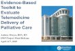Evidence-Based Toolkit to Evaluate Telemedicine Delivery 