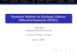 Numerical Methods for Stochastic Ordinary Differential 